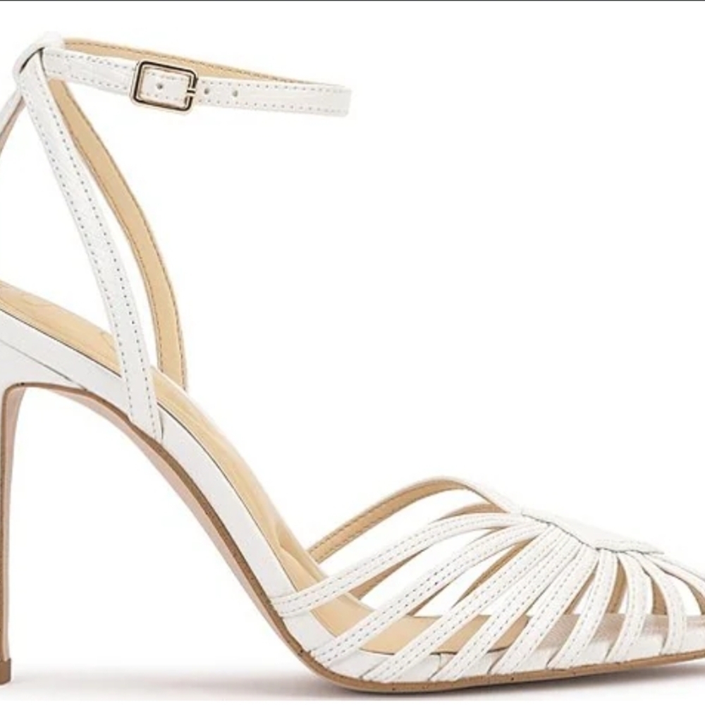 Jessica Simpson White Strappy Heels